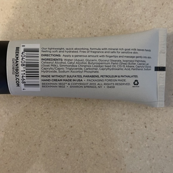 Goat Milk Hand Cream Fragrance Free - Picture 2 of 3